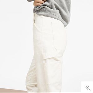 everlane carpenter pants in bone NWOT
